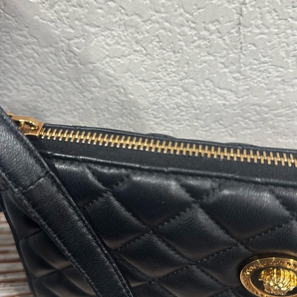 Authentic Versace Quilted Lambskin Leather Pouch and Crossbody - Picture 15 of 17